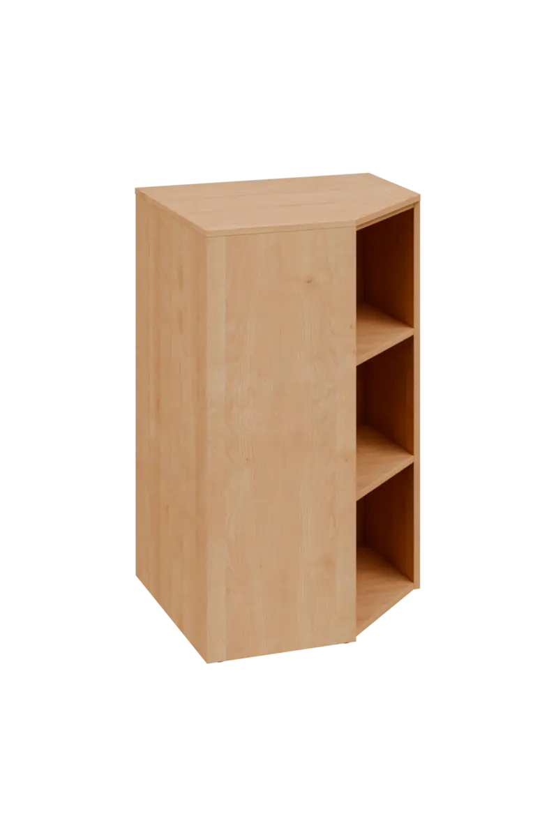 CV 3 - 7 skříň rohová, pravá, 1100x700x700, javor horský